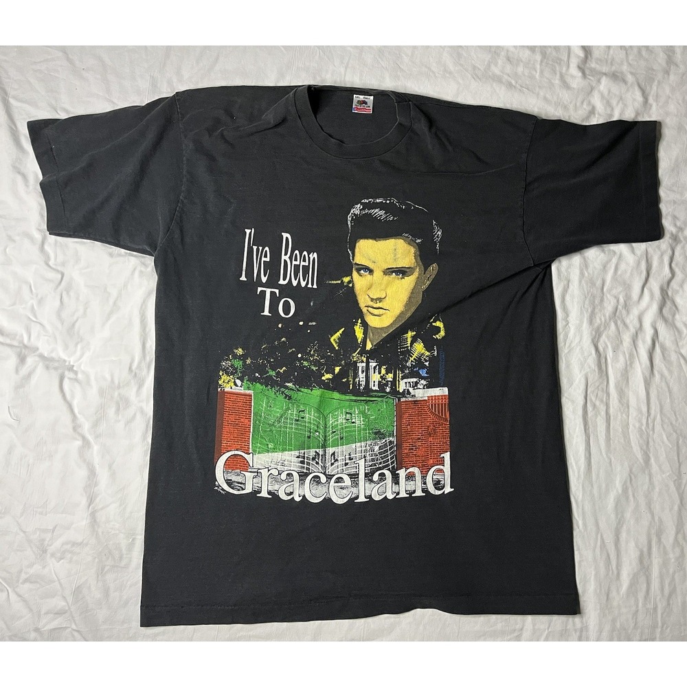 Vintage Elvis Presley I've Been To Graceland T Shirt Men's XXL Black USA Made